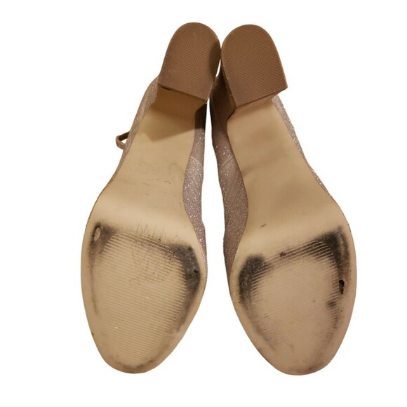 Steve Madden Skyrise Platform Chunky Heel Mary Jane Women's Size 9 Gold Glitter - Picture 9 of 9